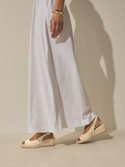 Neutral Forever Comfort® Peep Toe Wedges - Image 6 of 9