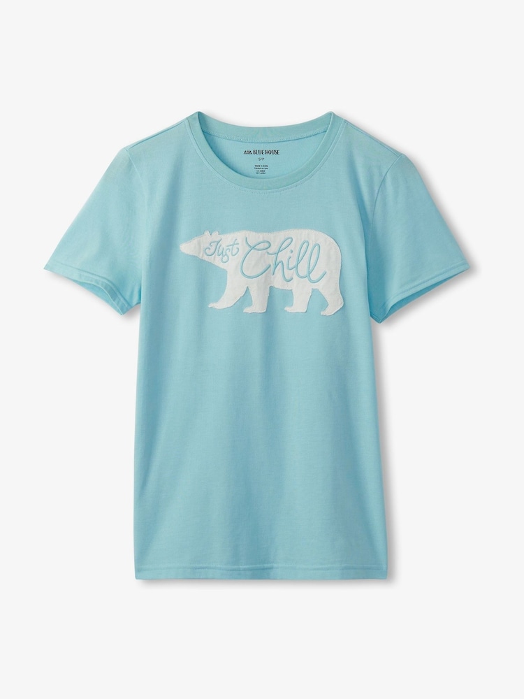 Hatley Blue Just Chill Womens Pyjamas T-Shirt - Image 4 of 4 Hatley Blue Just Chill Womens Pyjamas T-Shirt - Image 4 of 4