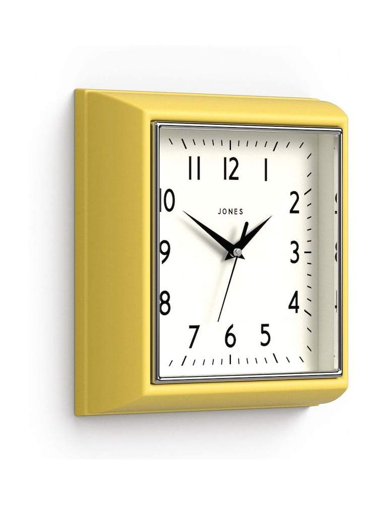 Jones Clocks Yellow Mustard Wall Clock 25cm - Image 4 of 4 Jones Clocks Yellow Mustard Wall Clock 25cm - Image 4 of 4