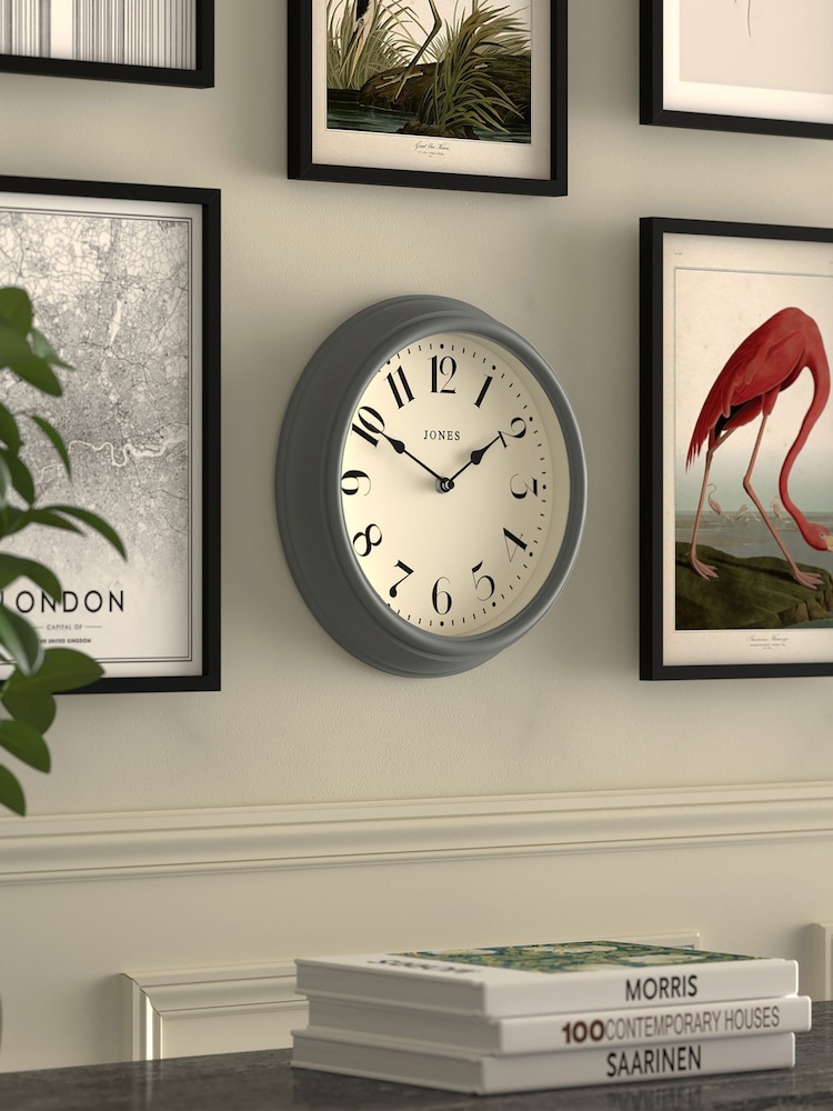Jones Clocks Grey Serenity Wall Clock 30cm - Image 2 of 4