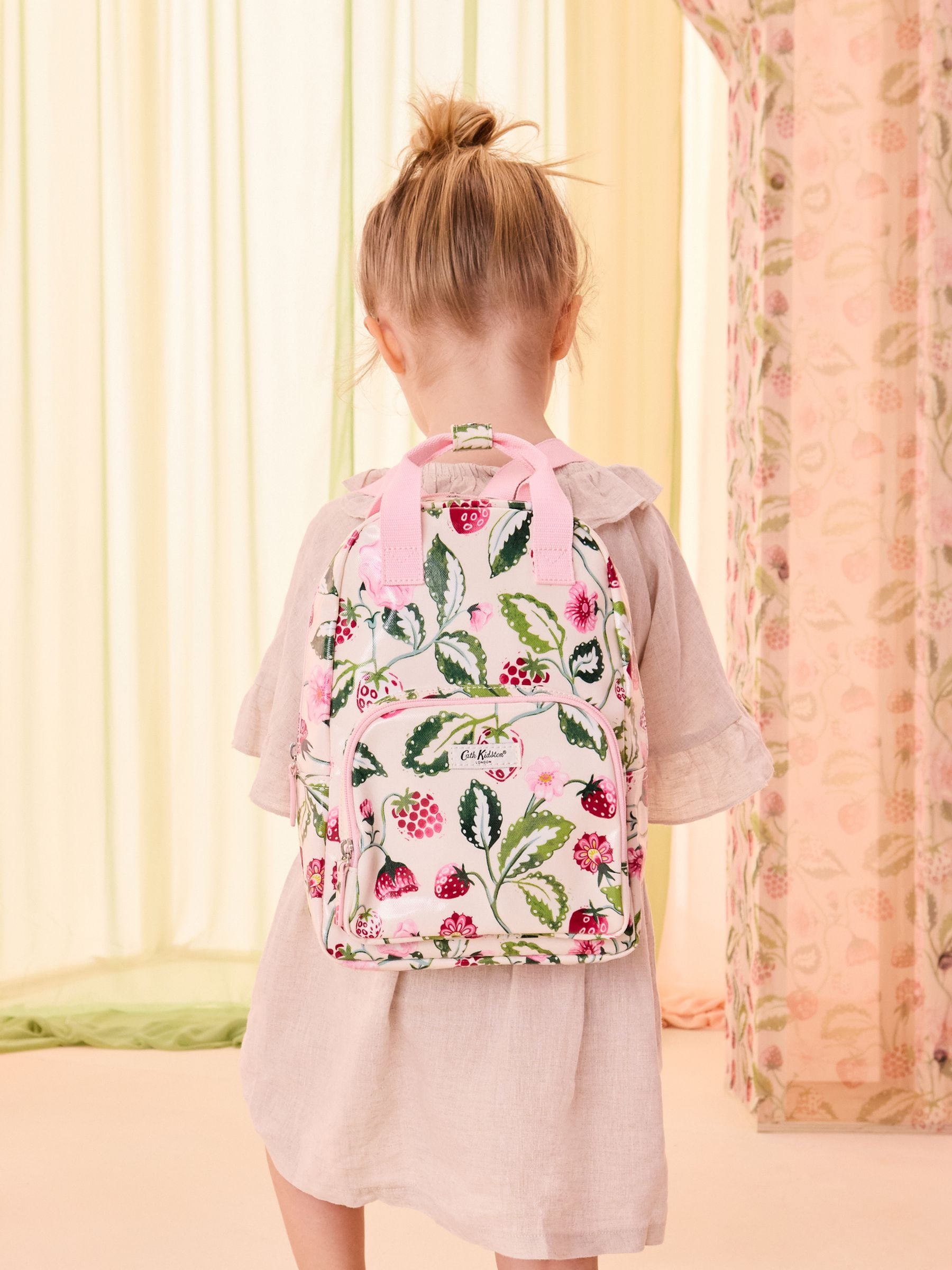 Buy Cath Kidston Pink Classic Raspberry Print Medium Backpack from
