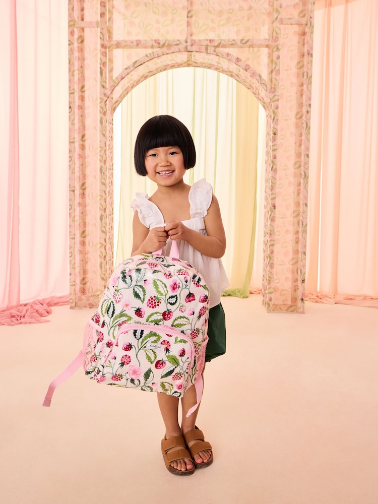 Cath Kidston Pink Classic Raspberry Print Large Backpack - Image 2 of 5