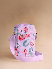 Cath Kidston Lilac Purple Raspberry Print Phone Cross-Body Bag - Image 5 of 7