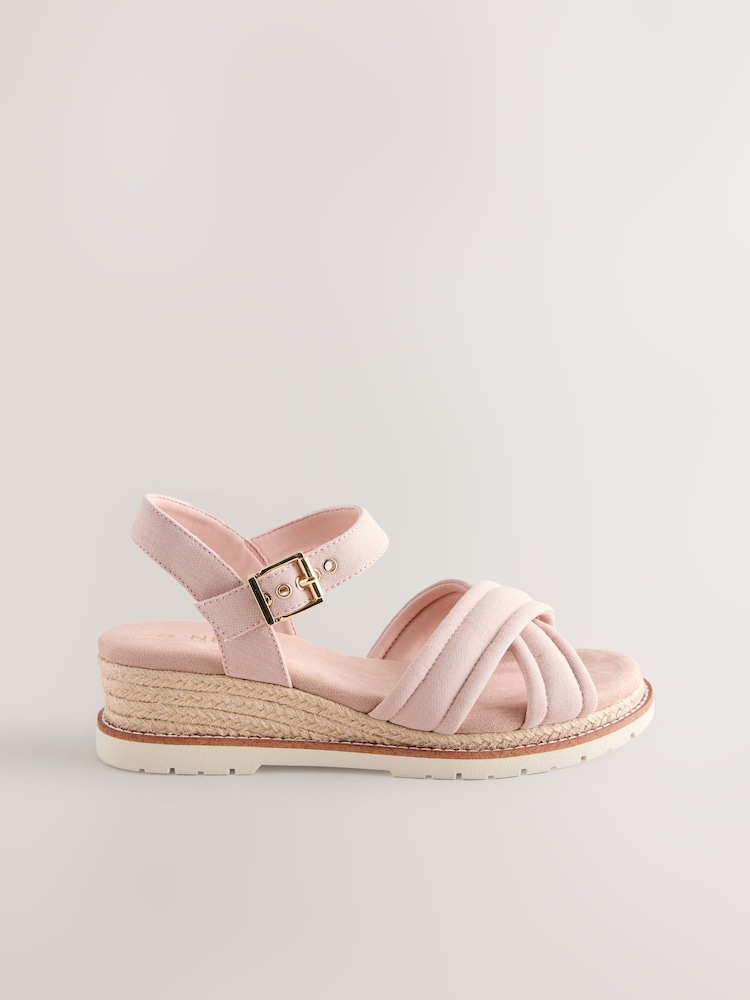 Pink Forever Comfort® Cross Over Wedges - Image 1 of 8