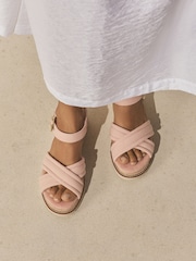 Pink Forever Comfort® Cross Over Wedges - Image 2 of 8