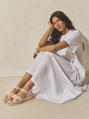 Pink Forever Comfort® Cross Over Wedges - Image 4 of 8