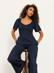 FatFace Gabby Navy Jumpsuit - Image 1 of 6