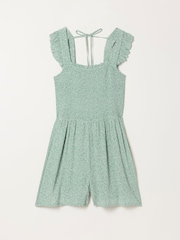 FatFace Green Coral Texture Petite Cheska Playsuit - Image 6 of 6
