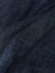 Rinse Blue Open Back Beach Cropped Lightweight Denim Jumpsuit - Image 8 of 8