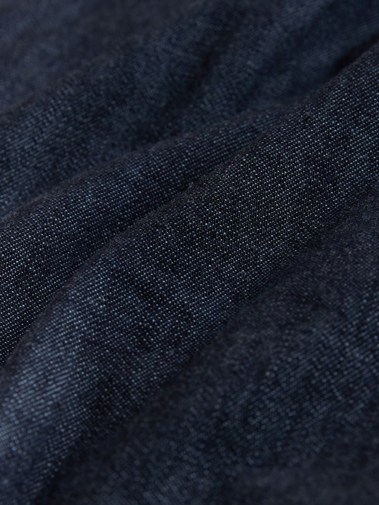 Rinse Blue Open Back Beach Cropped Lightweight Denim Jumpsuit - Image 8 of 8