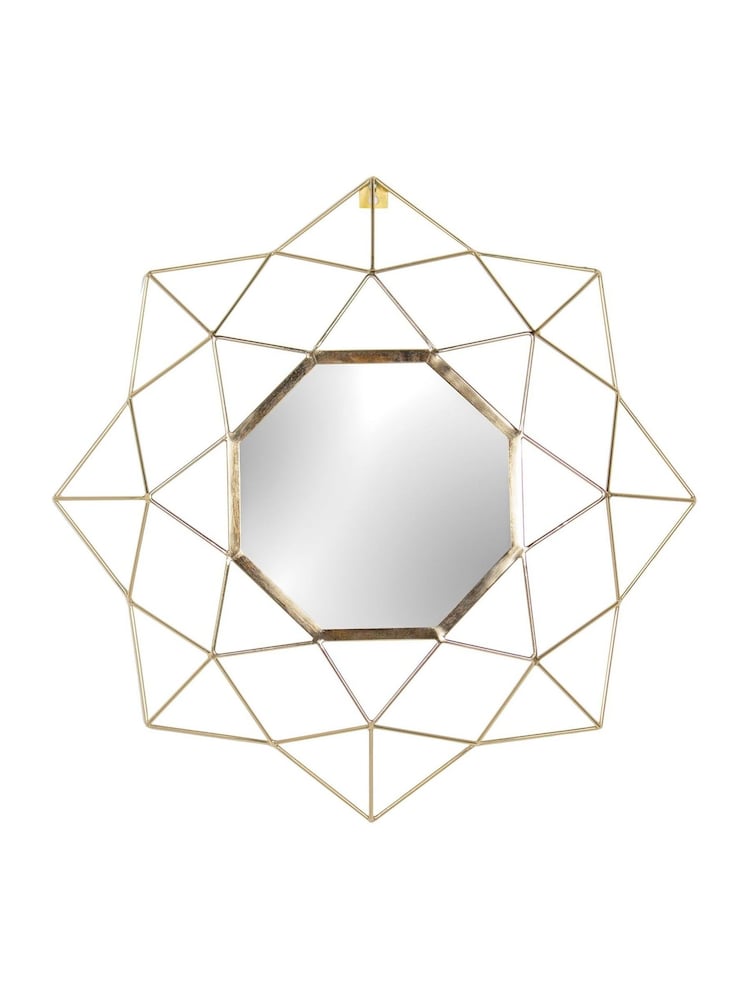 Paoletti Brass Gold Geo Mirror - Image 2 of 3 Paoletti Brass Gold Geo Mirror - Image 2 of 3