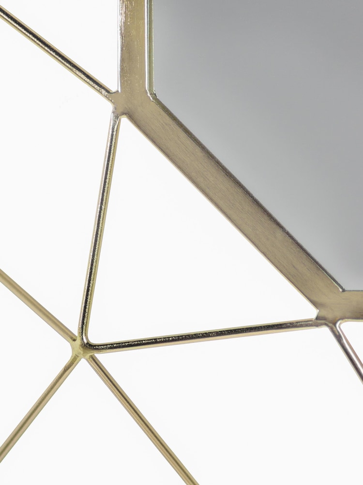 Paoletti Brass Gold Geo Mirror - Image 3 of 3 Paoletti Brass Gold Geo Mirror - Image 3 of 3
