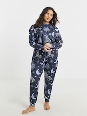 Simply Be Celestial Zebra Supersoft Twosie Pyjamas Set - Slika 4 iz 4