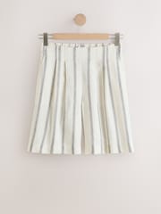 Ecru Stripe N. Premium Linen Blend Bermuda Shorts - Image 5 of 7