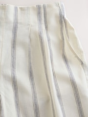 Ecru Stripe N. Premium Linen Blend Bermuda Shorts - Image 6 of 7