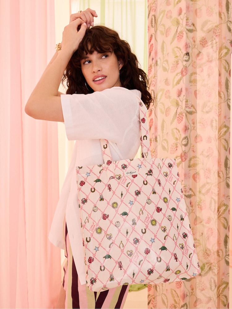 Cath Kidston Pink Charm Print Large Book Bag - Image 1 of 4