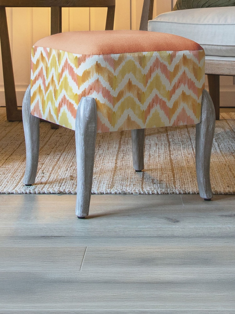 Voyage Maison Orange Savannah Printed Ralf Footstool - Image 1 of 2