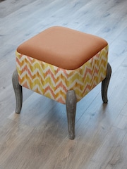 Voyage Maison Orange Savannah Printed Ralf Footstool - Image 2 of 2