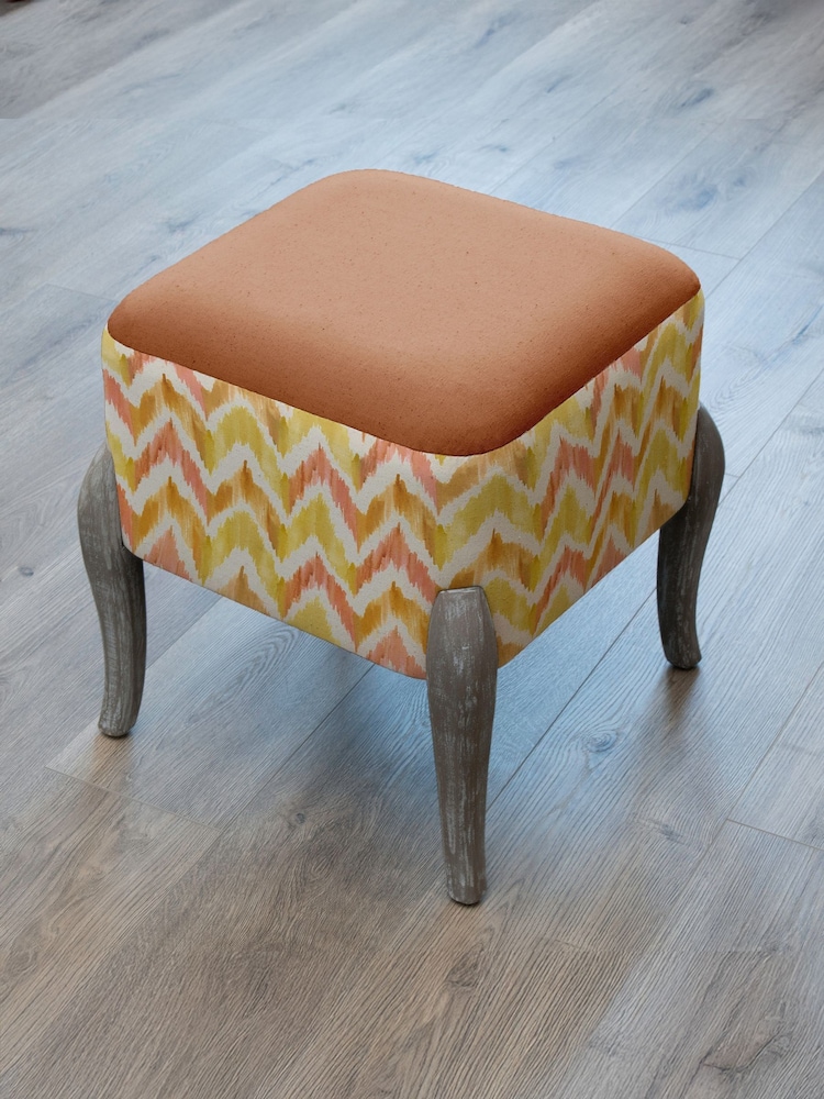 Voyage Maison Orange Savannah Printed Ralf Footstool - Image 2 of 2