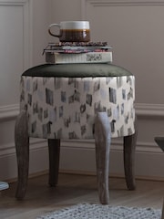 Voyage Maison Green Arwen Printed Finn Footstool - Image 1 of 2