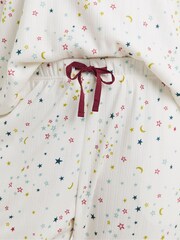 Simply Be White Pretty Secrets Supersoft Pointelle Twosie Pyjamas Set - Image 3 of 4