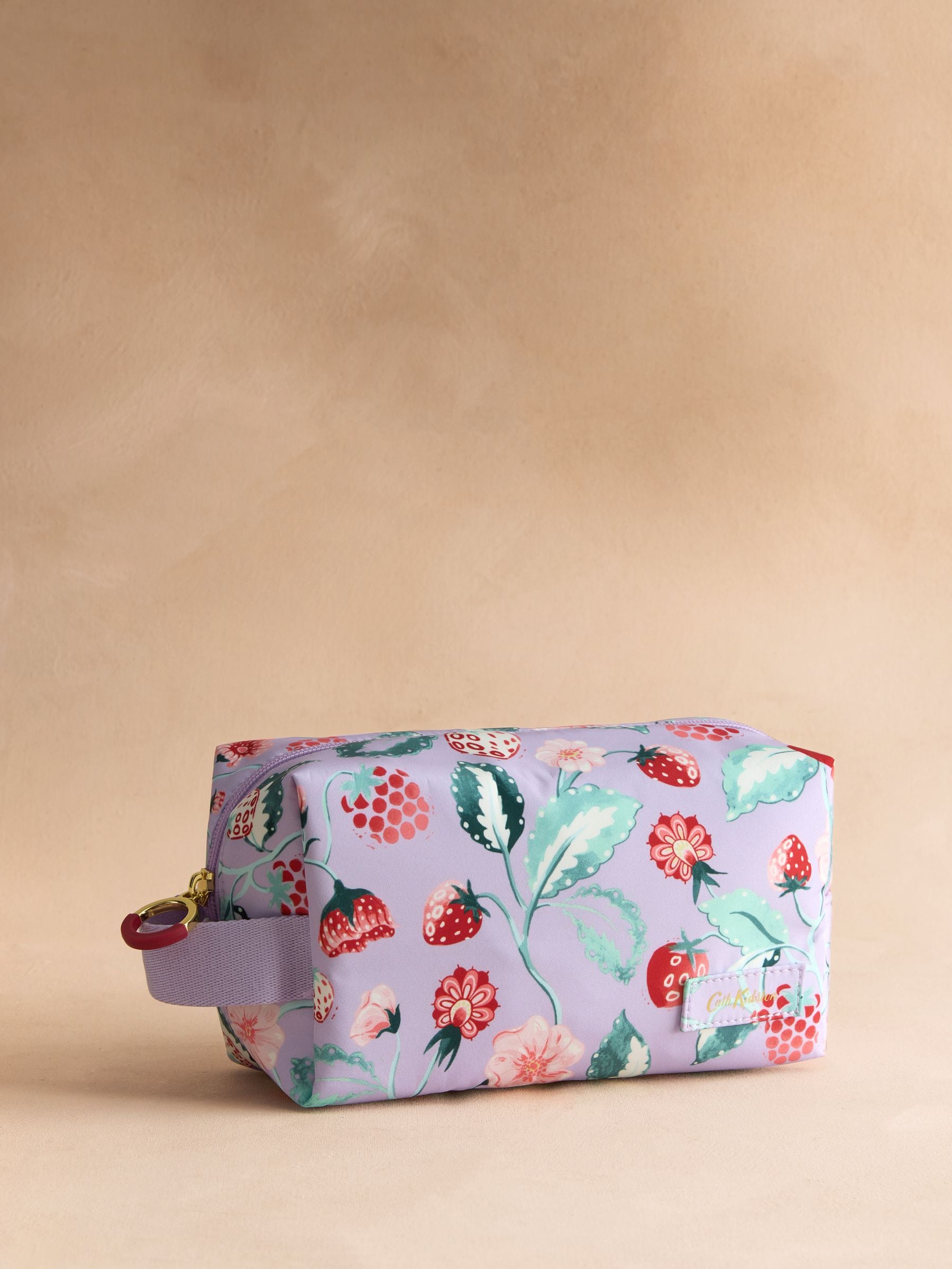 Buy Cath Kidston Lilac Purple Raspberry Print Travel Pouch from