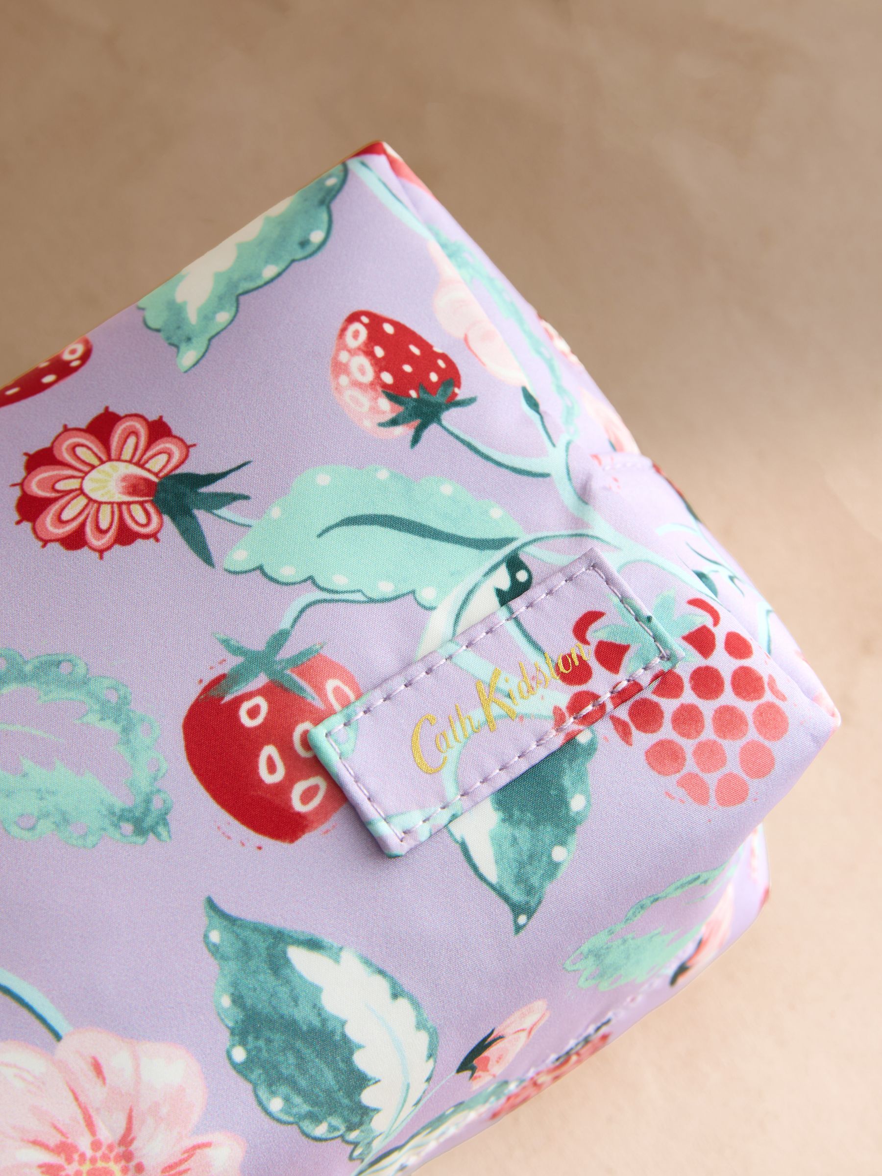Buy Cath Kidston Lilac Purple Raspberry Print Travel Pouch from
