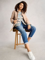 White Stuff Natural Edie Quilted Coat - Image 3 of 6