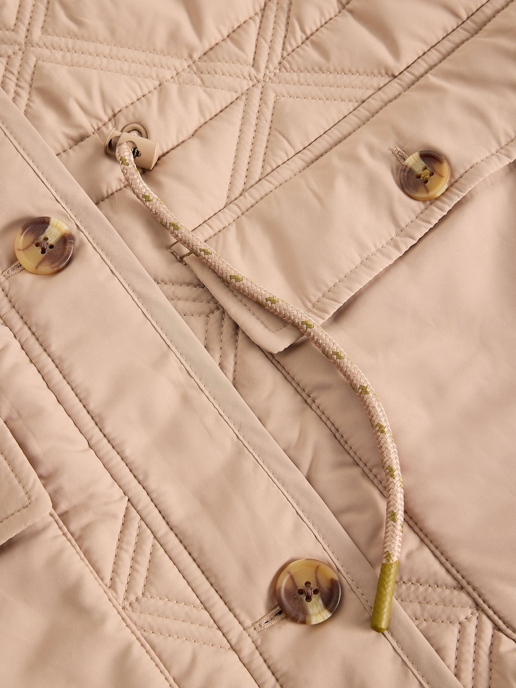 White Stuff Natural Edie Quilted Coat - Image 6 of 6