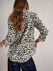 White Stuff Black Sophie Printed Shirt - Image 2 of 6