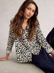 White Stuff Black Sophie Printed Shirt - Image 4 of 6