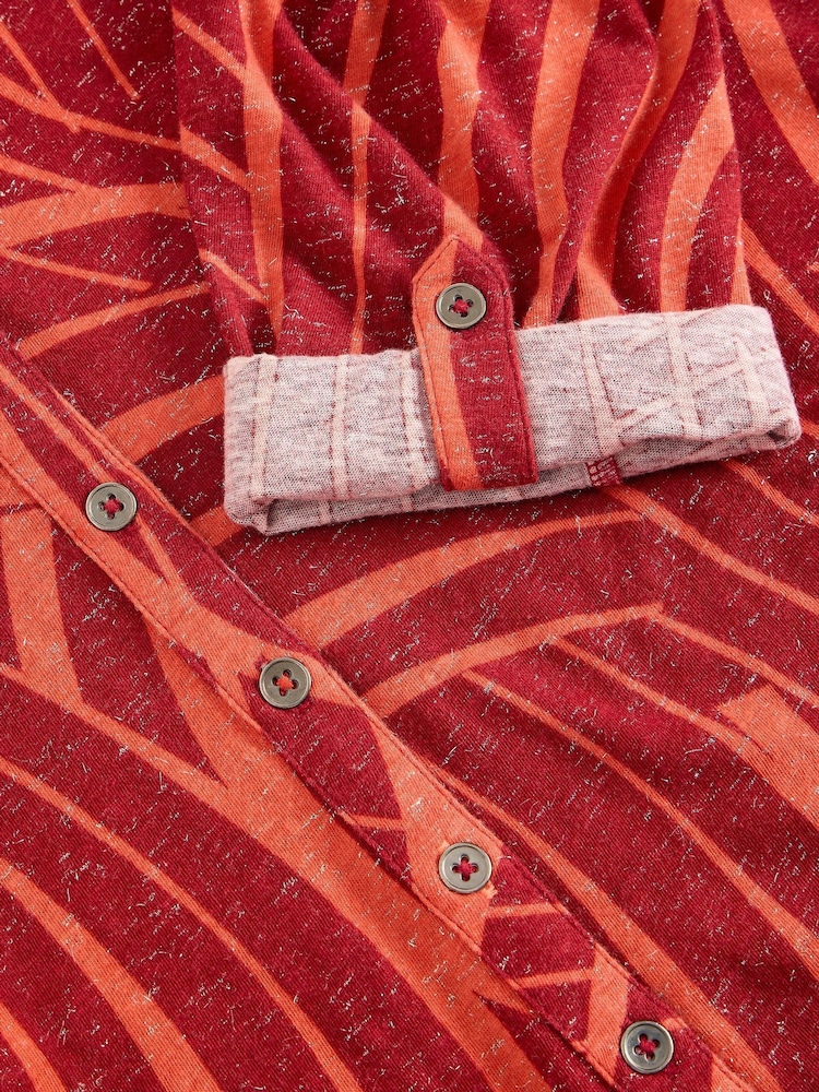 White Stuff Red Annie Printed Sparkle Shirt - Image 6 of 6