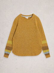 White Stuff Yellow Talia Nep Jumper - Image 5 of 6