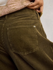White Stuff Green Ayla Cord Wide Leg Trouser - Image 4 of 6