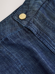 Dark Blue Lipsy Tailored Denim Shorts - Image 7 of 8