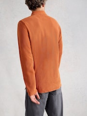 White Stuff Orange LS Utility Polo Shirt - Image 3 of 6