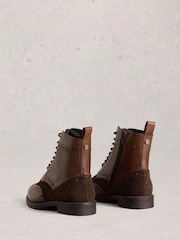 White Stuff Brown Thistle Brogue Boots - Image 2 of 4
