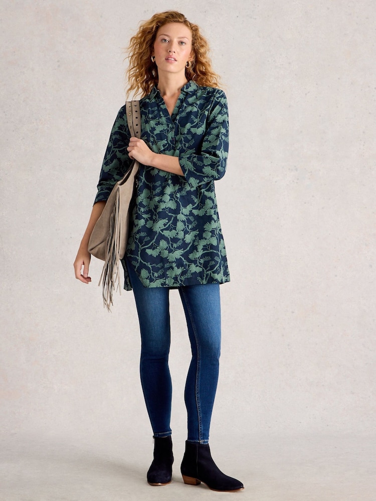 White Stuff Blue Blake Cord Tunic - Image 1 of 6