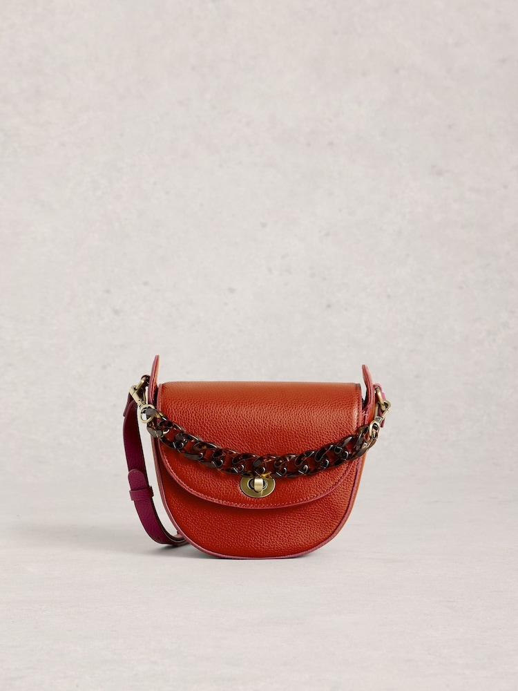 White Stuff Orange Sasha Saddle Bag - Image 1 of 4 White Stuff Orange Sasha Saddle Bag - Image 1 of 4