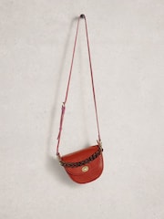 White Stuff Orange Sasha Saddle Bag - Image 4 of 4
