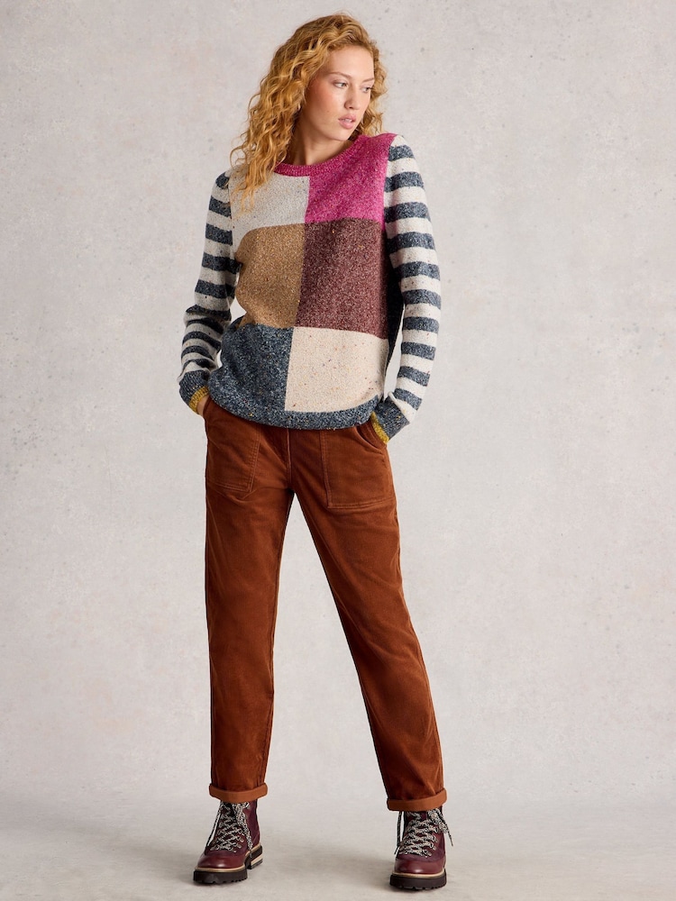 White Stuff Brown Twister Cord Trousers - Image 1 of 6