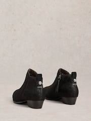 White Stuff Black Wide Fit Pony Ankle Boots - Image 2 of 4