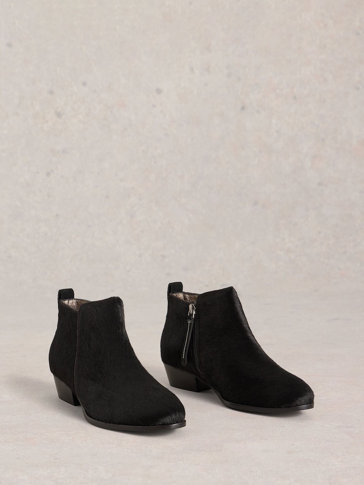 White Stuff Black Wide Fit Pony Ankle Boots - Image 4 of 4 White Stuff Black Wide Fit Pony Ankle Boots - Image 4 of 4