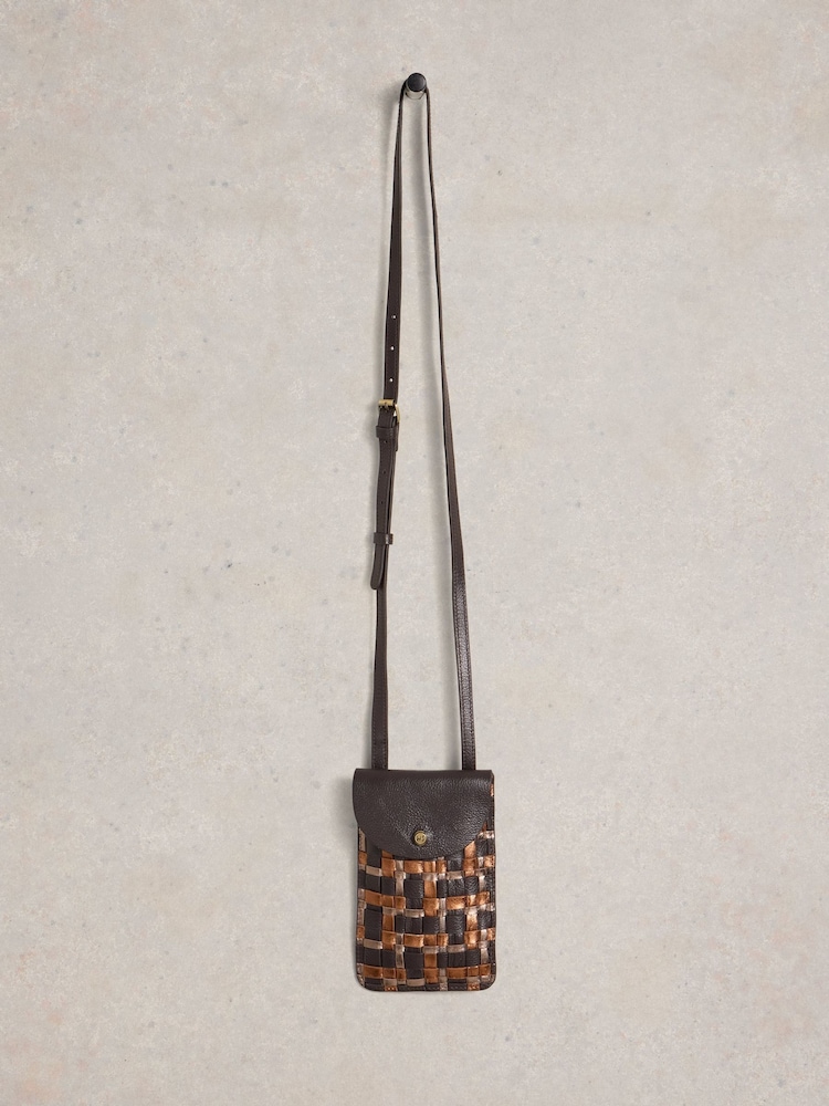 White Stuff Brown Coco Leather Phone Bag - Image 1 of 4 White Stuff Brown Coco Leather Phone Bag - Image 1 of 4