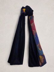 White Stuff Blue Velvet Printed Scarf - Image 2 of 3