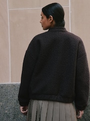 Albaray Curly Bomber Brown Jacket - Image 2 of 5