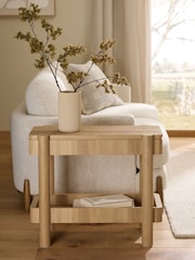 Mid Natural Oak Effect Side Table - Image 1 of 7