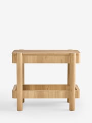 Mid Natural Oak Effect Side Table - Image 5 of 7