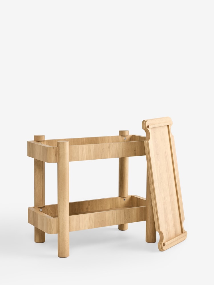 Mid Natural Oak Effect Side Table - Image 7 of 7 Mid Natural Oak Effect Side Table - Image 7 of 7