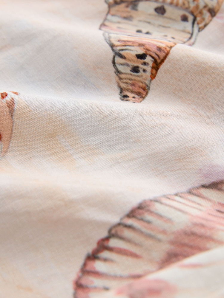 Pink Shell Print National Trust x Next Balloon Trousers With Linen - Image 8 of 8 Pink Shell Print National Trust x Next Balloon Trousers With Linen - Image 8 of 8